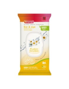 Lingettes nettoyantes OREILLES ET YEUX  pour chien et chat x30