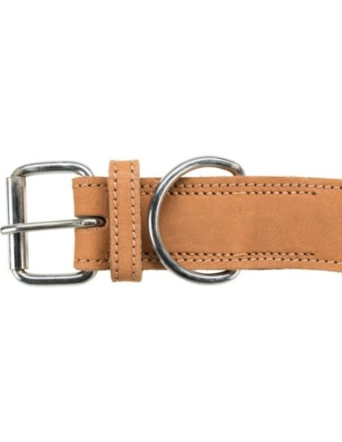 COLLIER Rustic brun en cuir gras "Heartbeat"