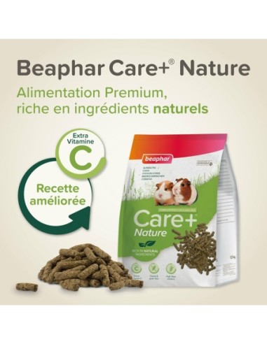 Care+ nature alimentation pour cochon d'inde sans céréale 1,5kg