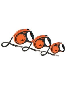 LAISSE SANGLE FLEXI XTREME ORANGE avec mini amortisseur 2