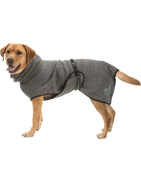 Peignoir pour chien en tissu éponge