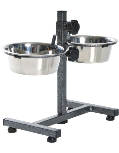 Bar pour petits chiens ou chats - Gamelles sur support réglable