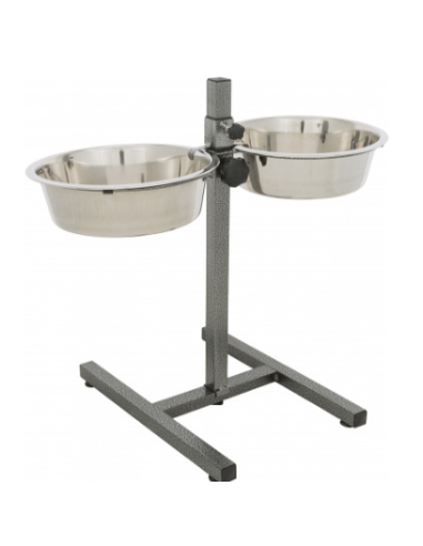 Bar réglable pour chiens, gamelle en acier inoxydable Trixie