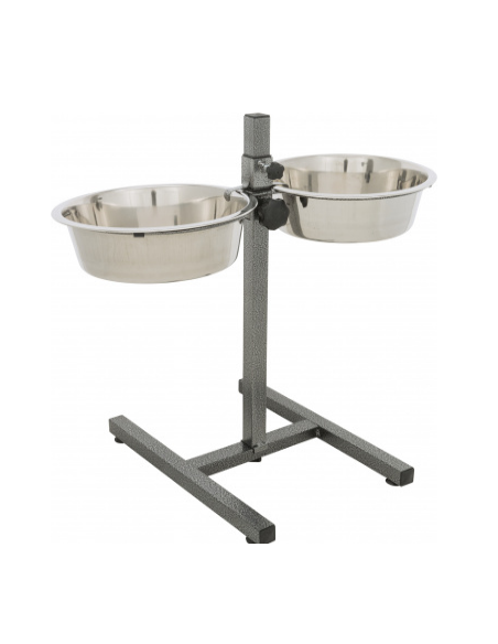 Bar réglable pour chiens, gamelle en acier inoxydable Trixie