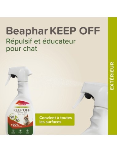 KEEP OFF Spray répulsif OUTDOOR pour chats Beaphar - 500 ml