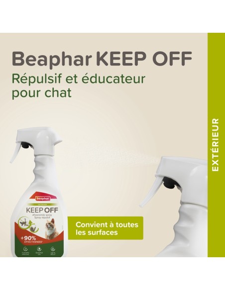 KEEP OFF Spray répulsif OUTDOOR pour chats Beaphar - 500 ml