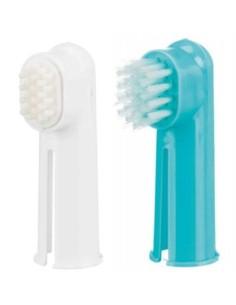 Set de 2 brosses à dents doigtier pour chien et chat