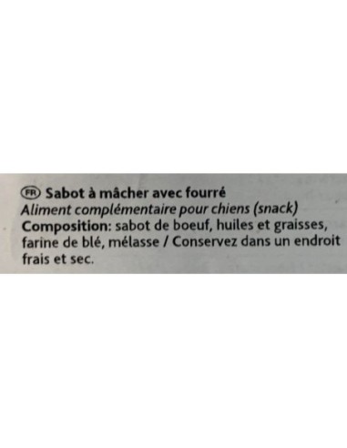 Sabot de veau fourré - friandise à mâcher
