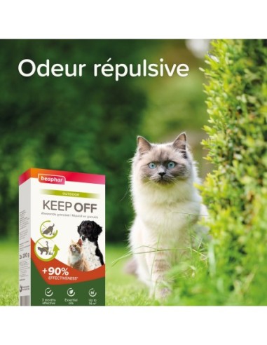 KEEP OFF Répulsif en granulés OUTDOOR pour chiens et chats - 2x200 g