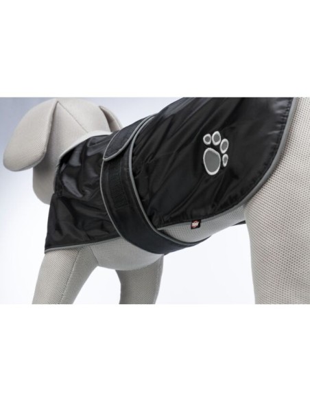 Manteau chien Orléans Noir TRIXIE - Disponible en plusieurs tailles de 25 à 80cm de longueur de dos