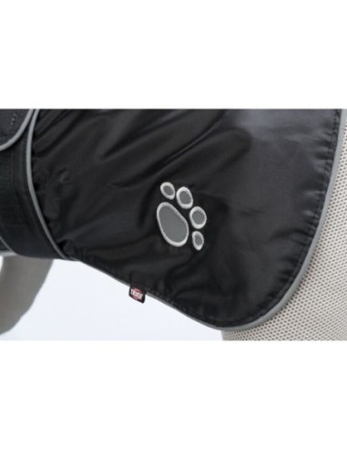 Manteau chien Orléans Noir TRIXIE - Disponible en plusieurs tailles de 25 à 80cm de longueur de dos