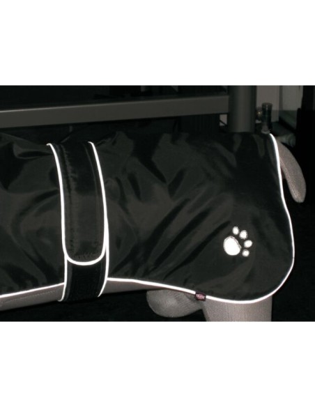 Manteau chien Orléans Noir TRIXIE - Disponible en plusieurs tailles de 25 à 80cm de longueur de dos