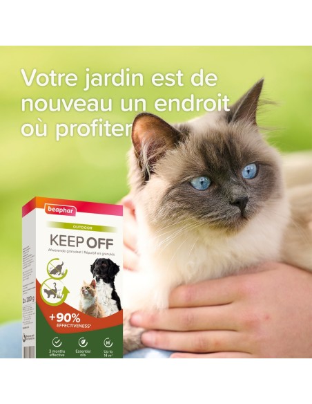 KEEP OFF Répulsif en granulés OUTDOOR pour chiens et chats - 2x200 g