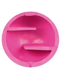 Balle en caoutchouc avec trou pour passage de friandises 2