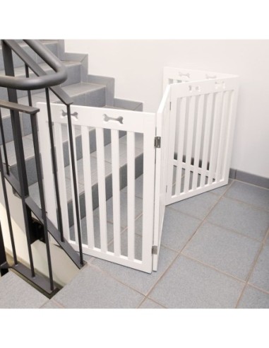 Barrière pour chiens en 4 parties repliables