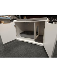 Cabane pour ranger le bac à litière de votre chat. 2