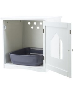 Petite cabane pour chat permettant de ranger le bac à litière. 2