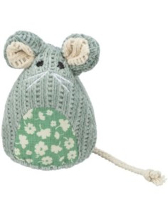 Jouet souris assise en tissu