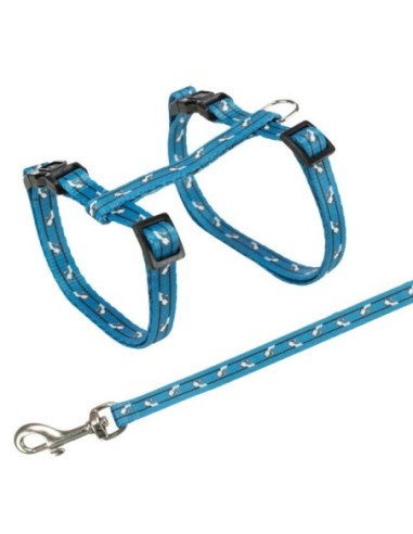 Harnais avec laisse pour chats avec motif chat - Trixie