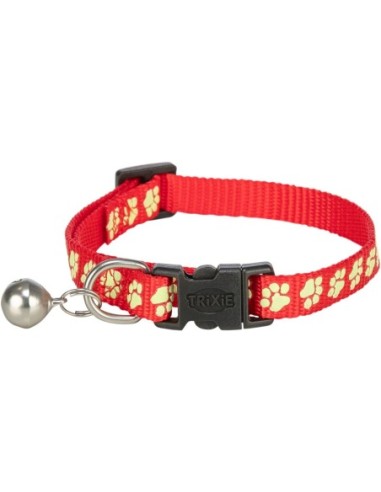 Collier Réfléchissant & Fluorescent pour Chat avec motif de patte – Trixie