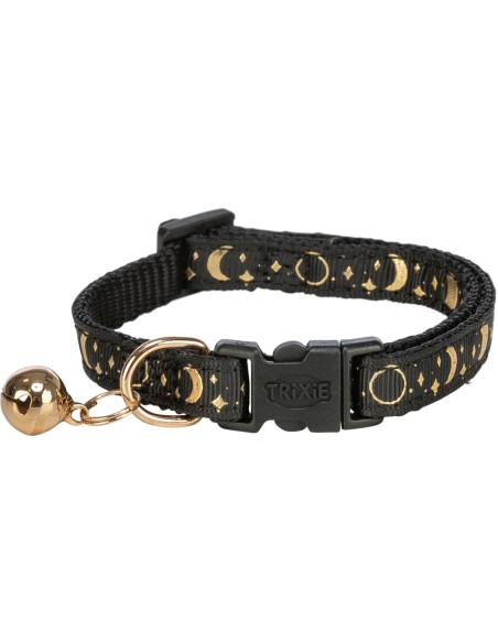 Collier pour Chat noir avec motifs dorés et clochette - Trixie