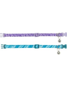 Collier pour Chat bleu ou violet avec clochette - Trixie
