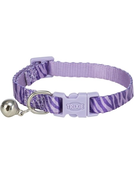 Collier pour Chat bleu ou violet avec clochette - Trixie