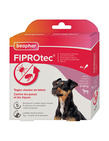 FIPROtec, pipettes antiparasitaires pour chien de 2 à 10 kg