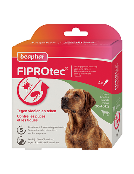 FIPROtec, pipettes antiparasitaires pour chien de 20 à 40kg