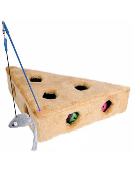 Jeux Fromage chat avec cannes et 3 balles, 36x8cm