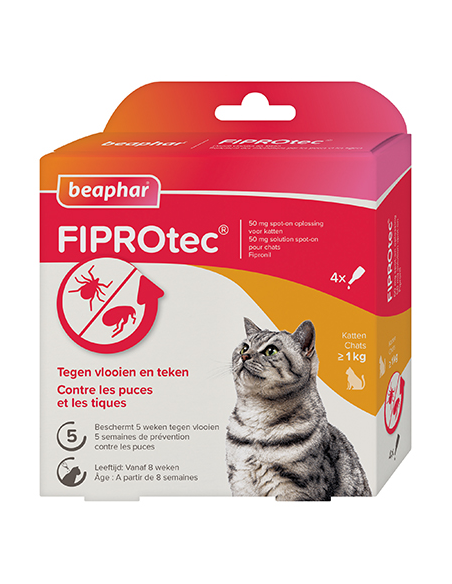 FIPROtec, pipettes antiparasitaires au Fipronil pour chat - LOT DE 6