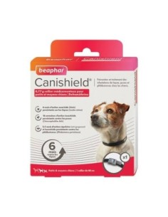 Collier canishield antiparasitaire pour chiens de tailles petites et moyennes