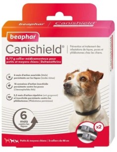 Collier canishield antiparasitaire pour chiens de tailles petites et moyennes 2