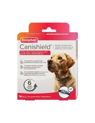 Collier canishield antiparasitaire pour grands chiens