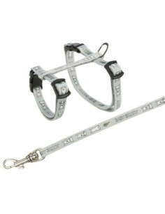 Harnais à motifs avec laisse pour petit lapin