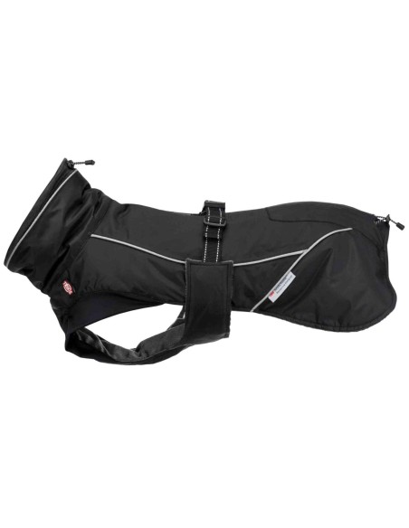 Manteau d’hiver noir pour chiens Brizon TRIXIE - Disponible en plusieurs tailles de 30 à 62cm de longueur de dos