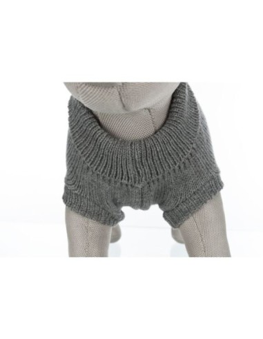 Pull pour chien kenton Gris TRIXIE - Disponible en plusieurs tailles de 24 à 60cm de longueur de dos