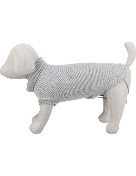 Pullover CityStyle Berlin gris pour chien TRIXIE - Disponible en plusieurs tailles de 24 à 60cm de longueur de dos