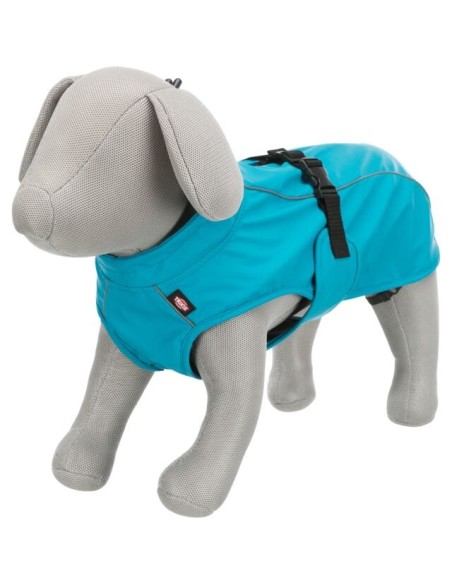 Imperméable chien Vimy bleu turquoise TRIXIE - Disponible en plusieurs tailles de 25 à 80cm de longueur de dos