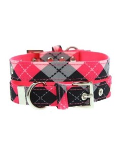 Collier Urban Pup Pink Argyle