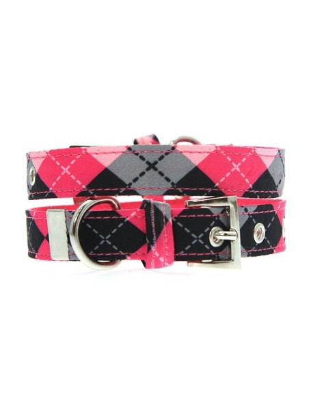 Collier Urban Pup Pink Argyle