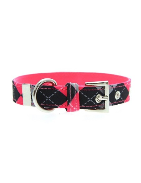 Collier Urban Pup Pink Argyle