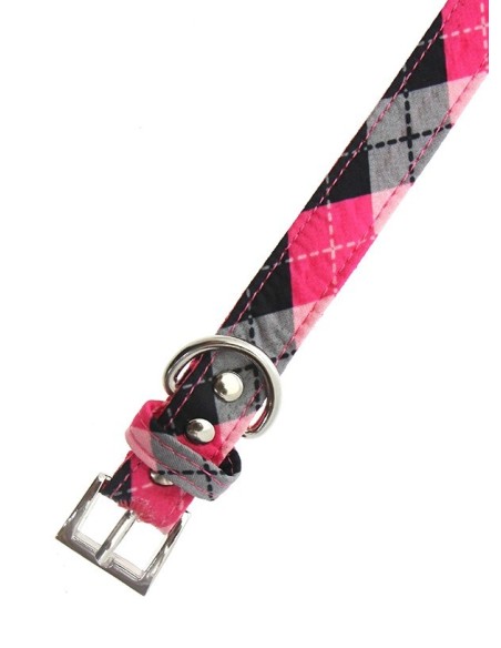 Collier Urban Pup Pink Argyle