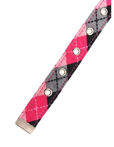 Collier Urban Pup Pink Argyle