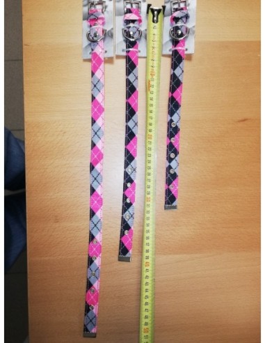 Collier Urban Pup Pink Argyle