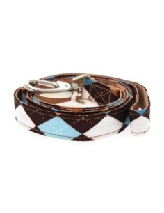 Laisse Urban Pup Brown & Blue Argyle