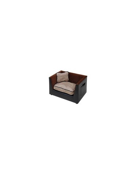 Canapé cuir brun Abba