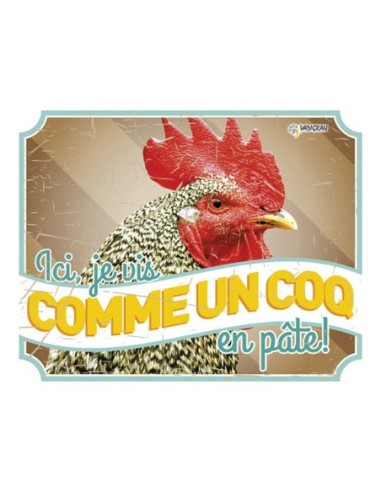 Plaque panneau photo poule Vintage 1