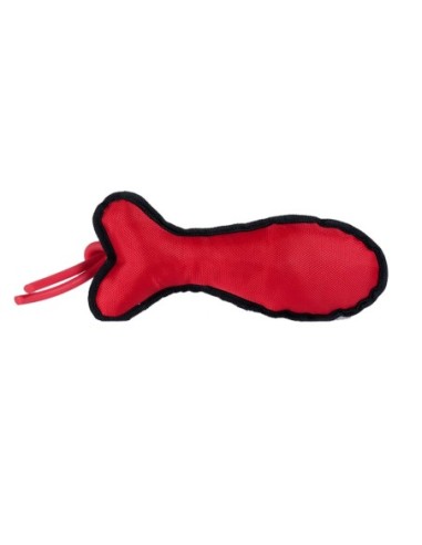 JOUET CHIEN OXFORD POSSON ROUGE 33CM