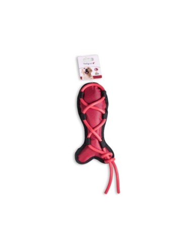 JOUET CHIEN OXFORD POSSON ROUGE 33CM